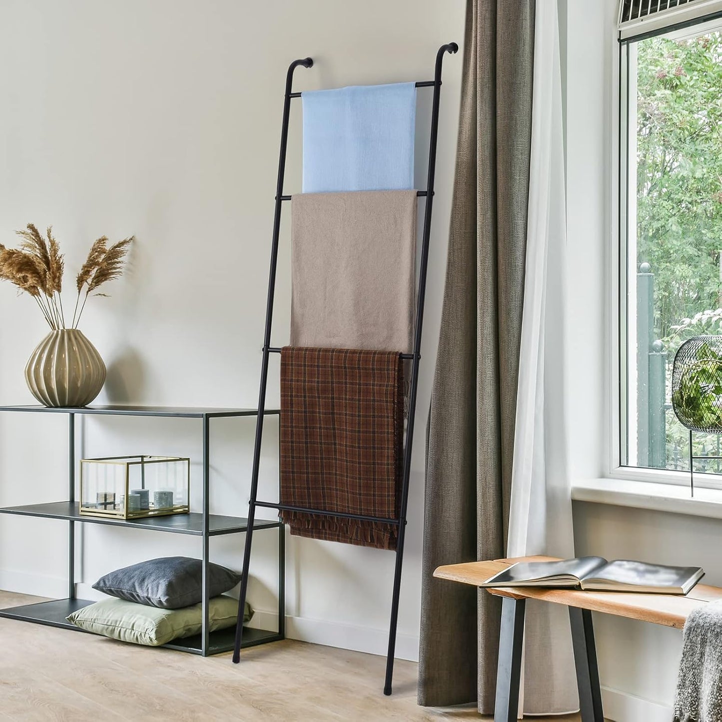 Blanket Ladder Decorative Towel Rack Holder for Bathroom