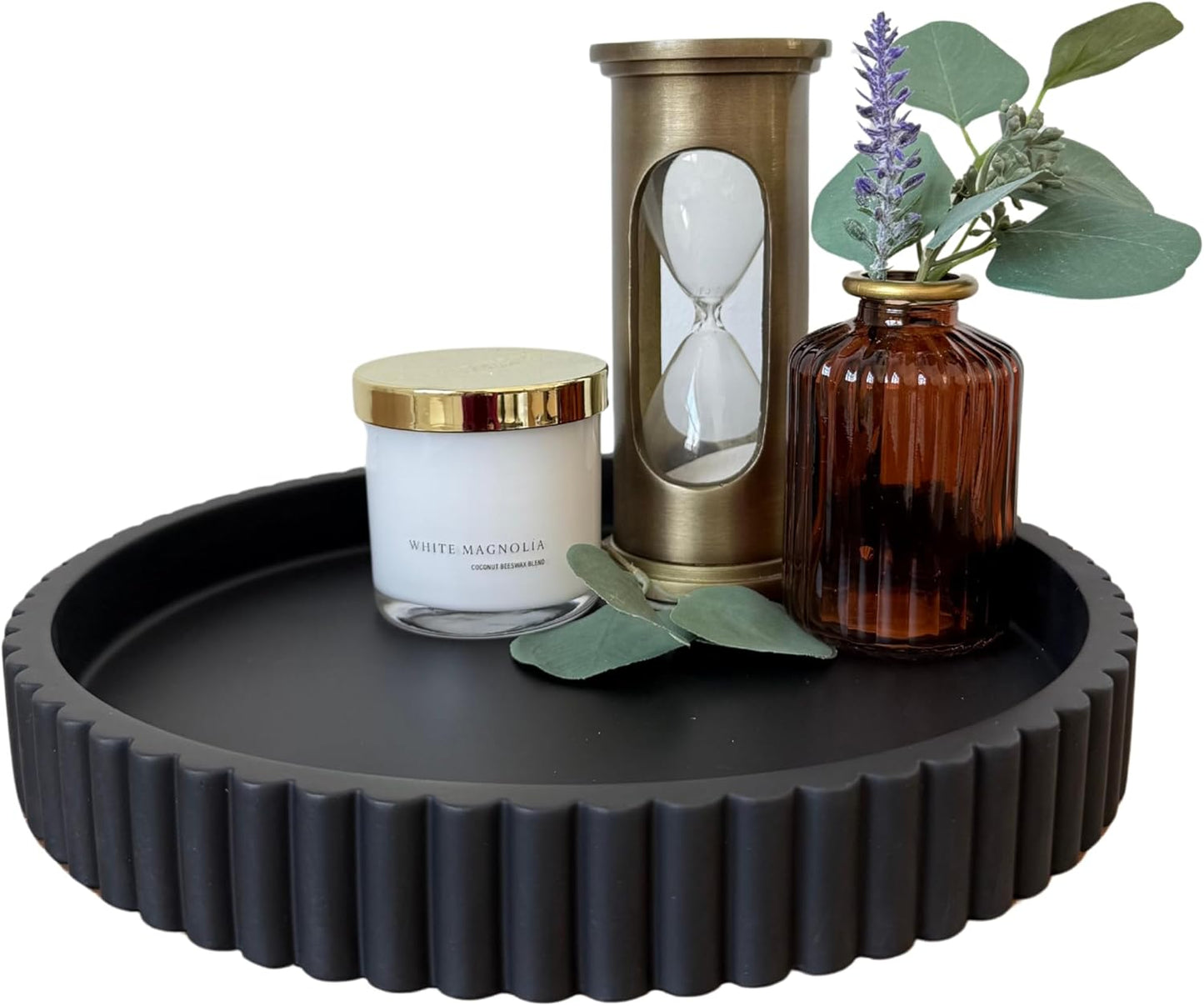 Round Decorative Tray Centerpiece