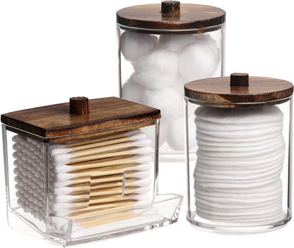 Bathroom Containers for Swabs, Cotton Balls