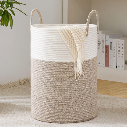 Jute Rope Laundry Hamper Basket Tall Laundry Basket