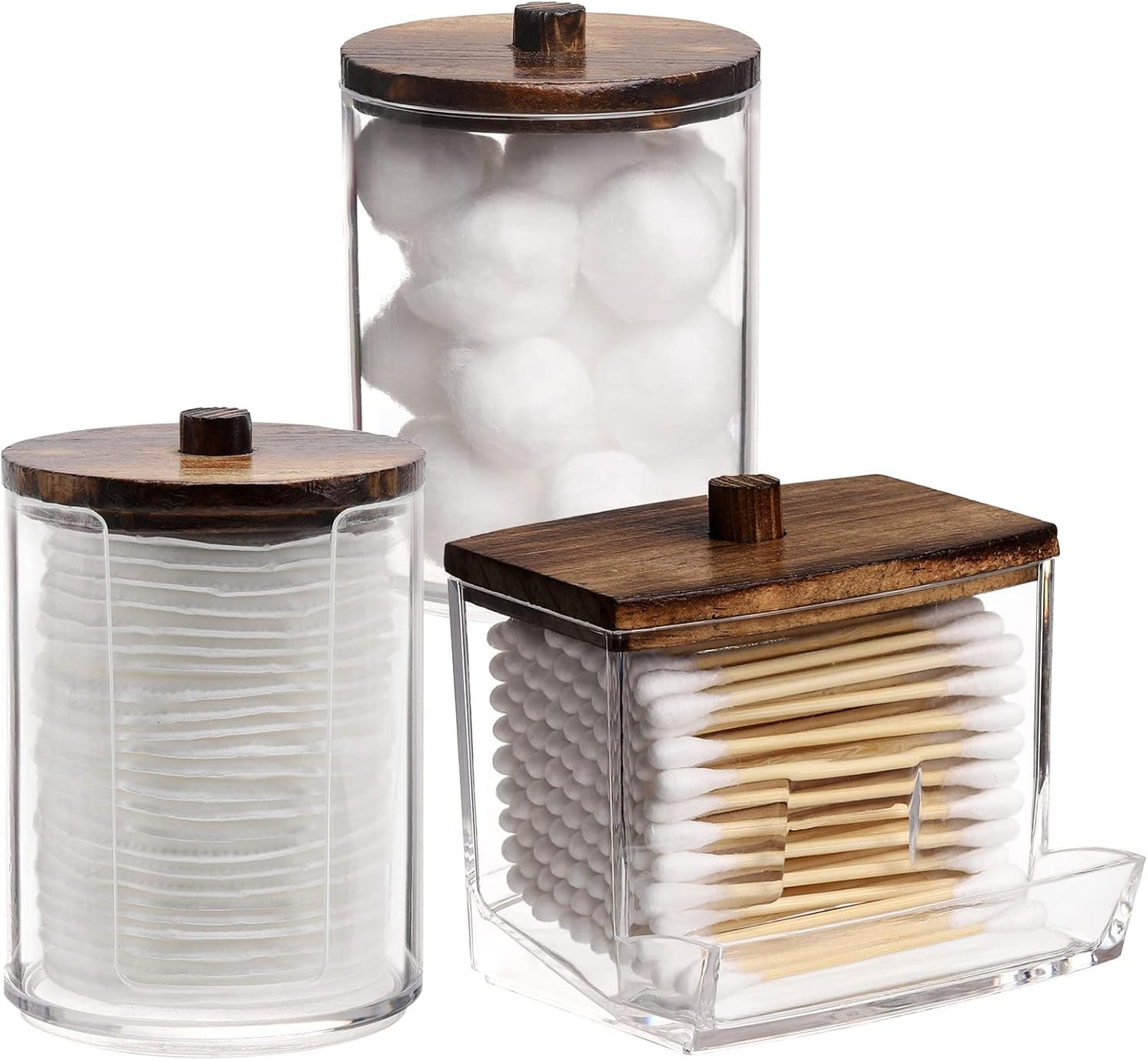 Bathroom Containers for Swabs, Cotton Balls