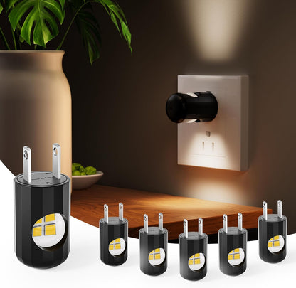 6 Pack LED Plugin Night Lights with Dusk to Dawn Sensor