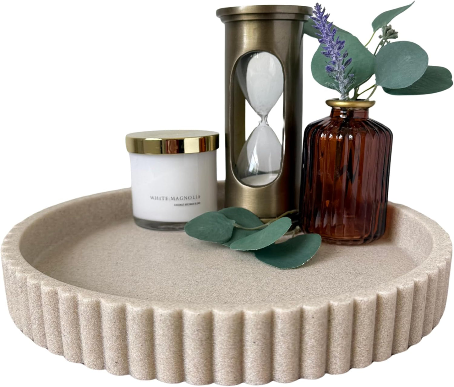 Round Decorative Tray Centerpiece