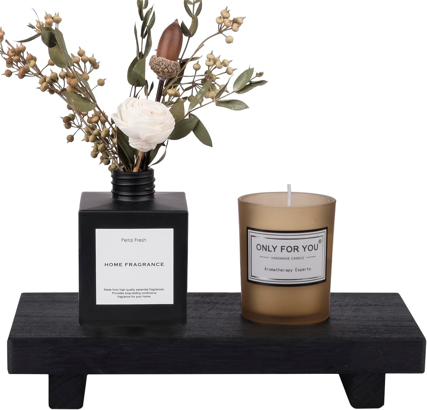 Small Wood Tray Pedestal Stand