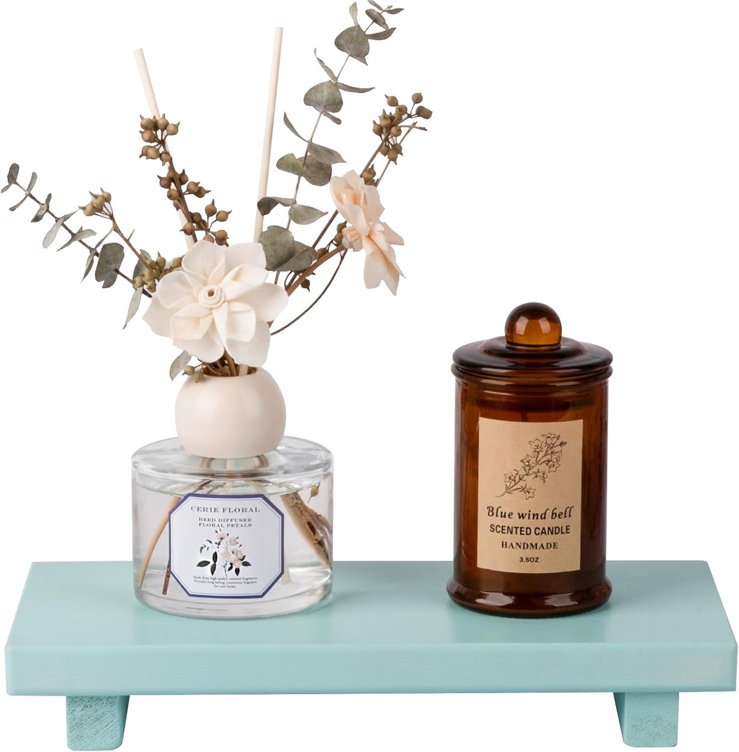 Small Wood Tray Pedestal Stand