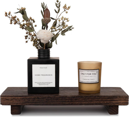 Small Wood Tray Pedestal Stand