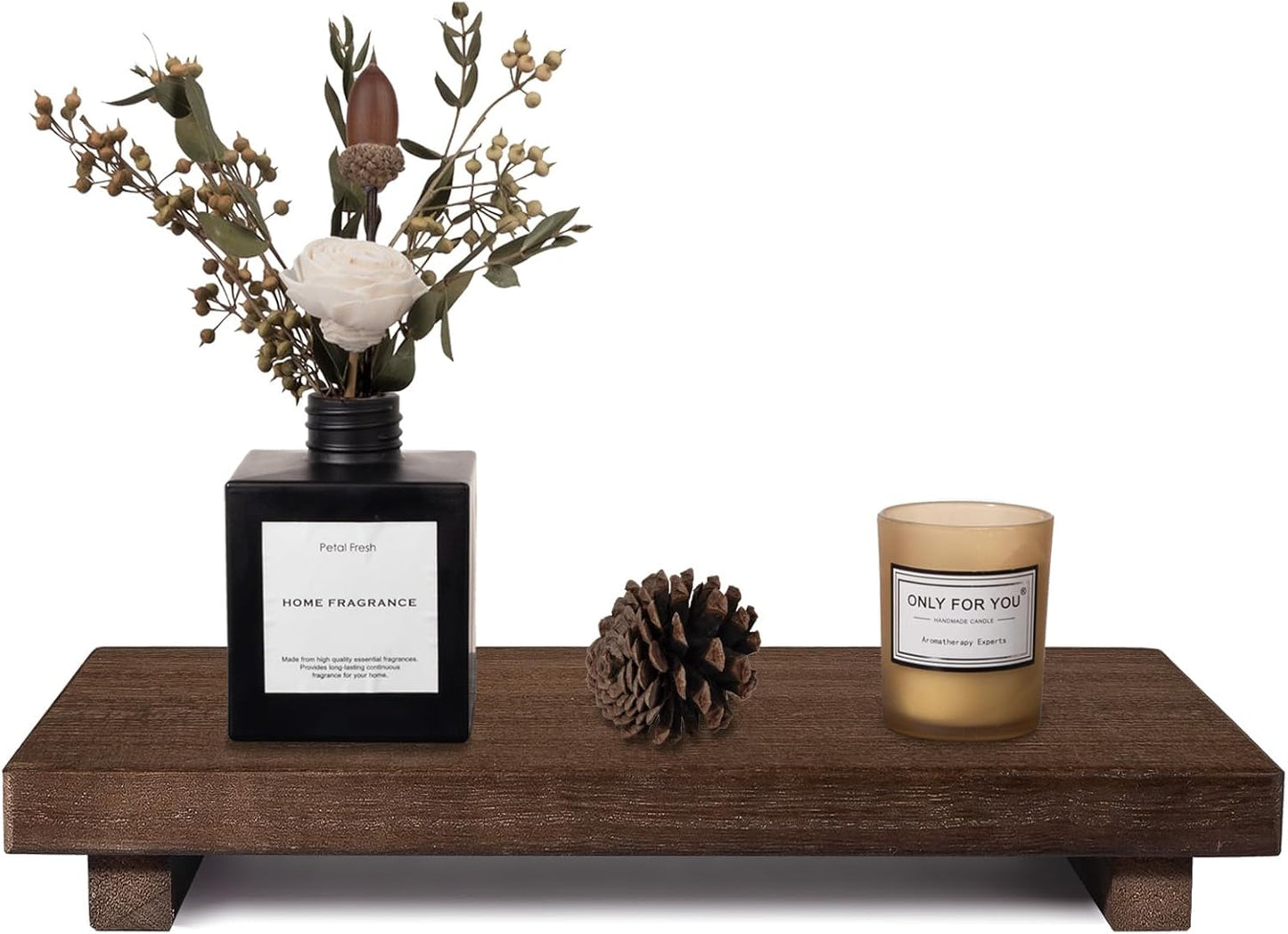 Small Wood Tray Pedestal Stand