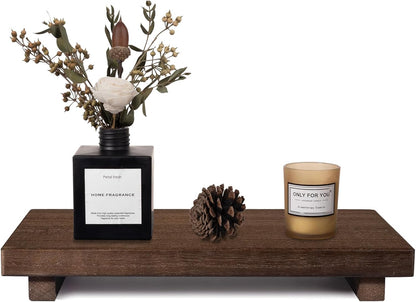 Small Wood Tray Pedestal Stand