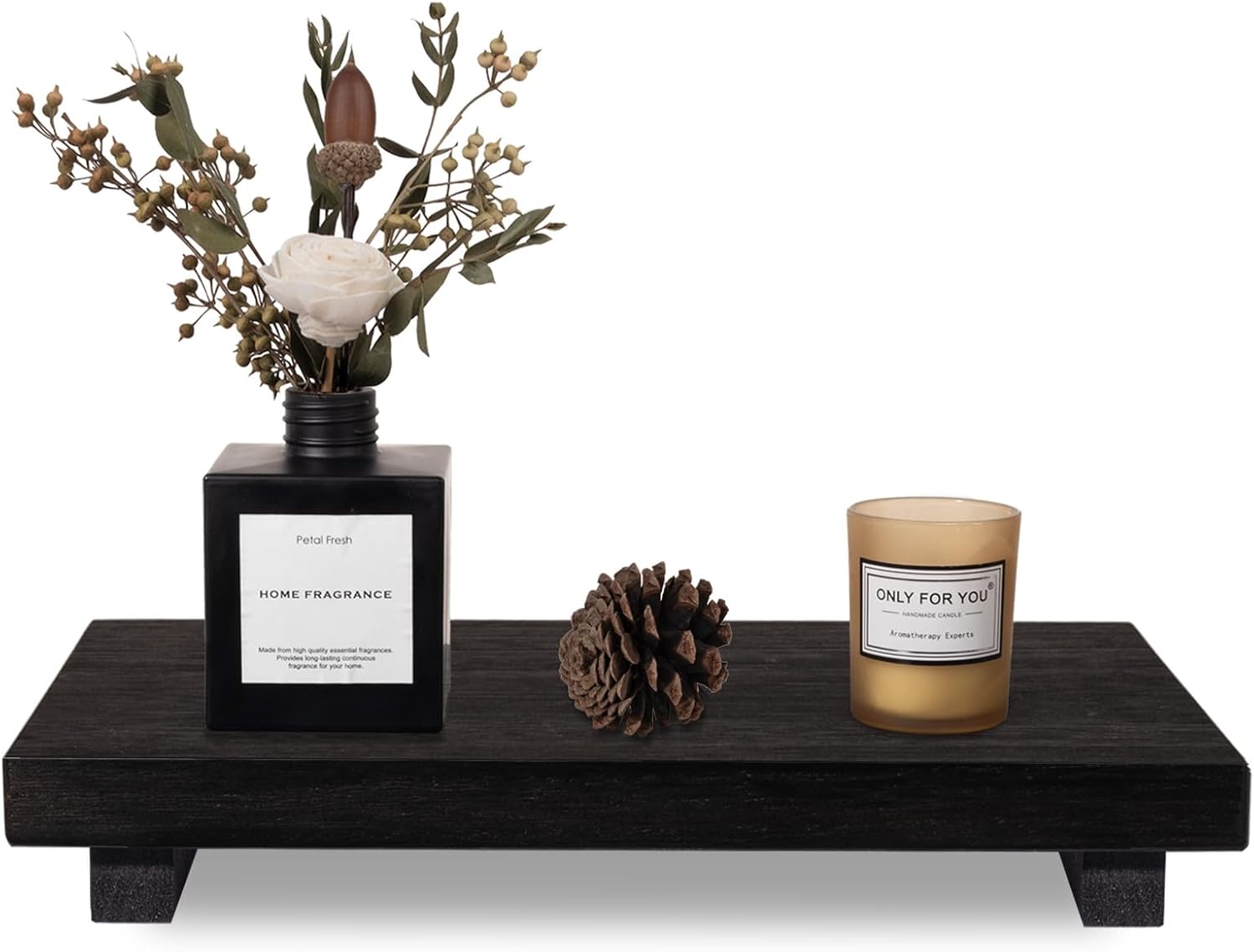 Small Wood Tray Pedestal Stand