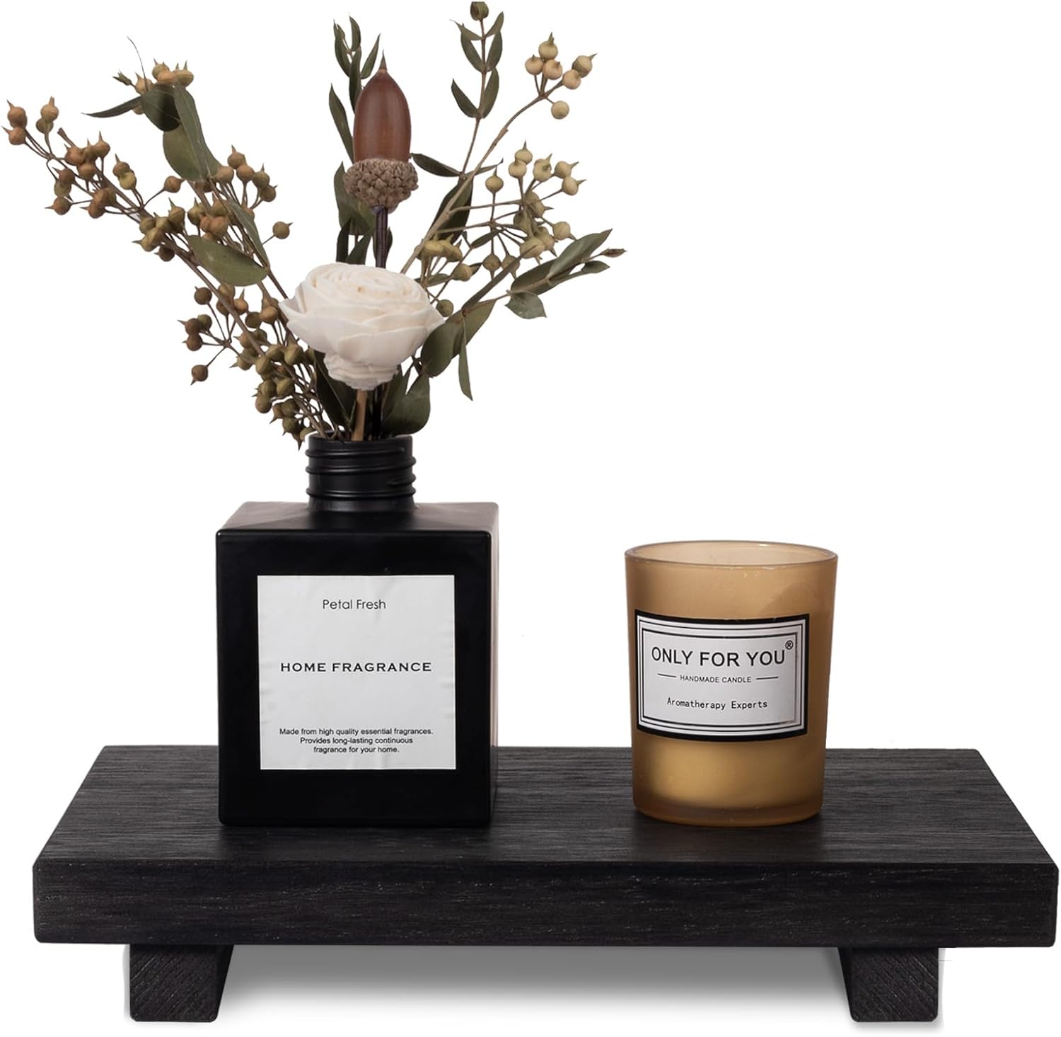 Small Wood Tray Pedestal Stand