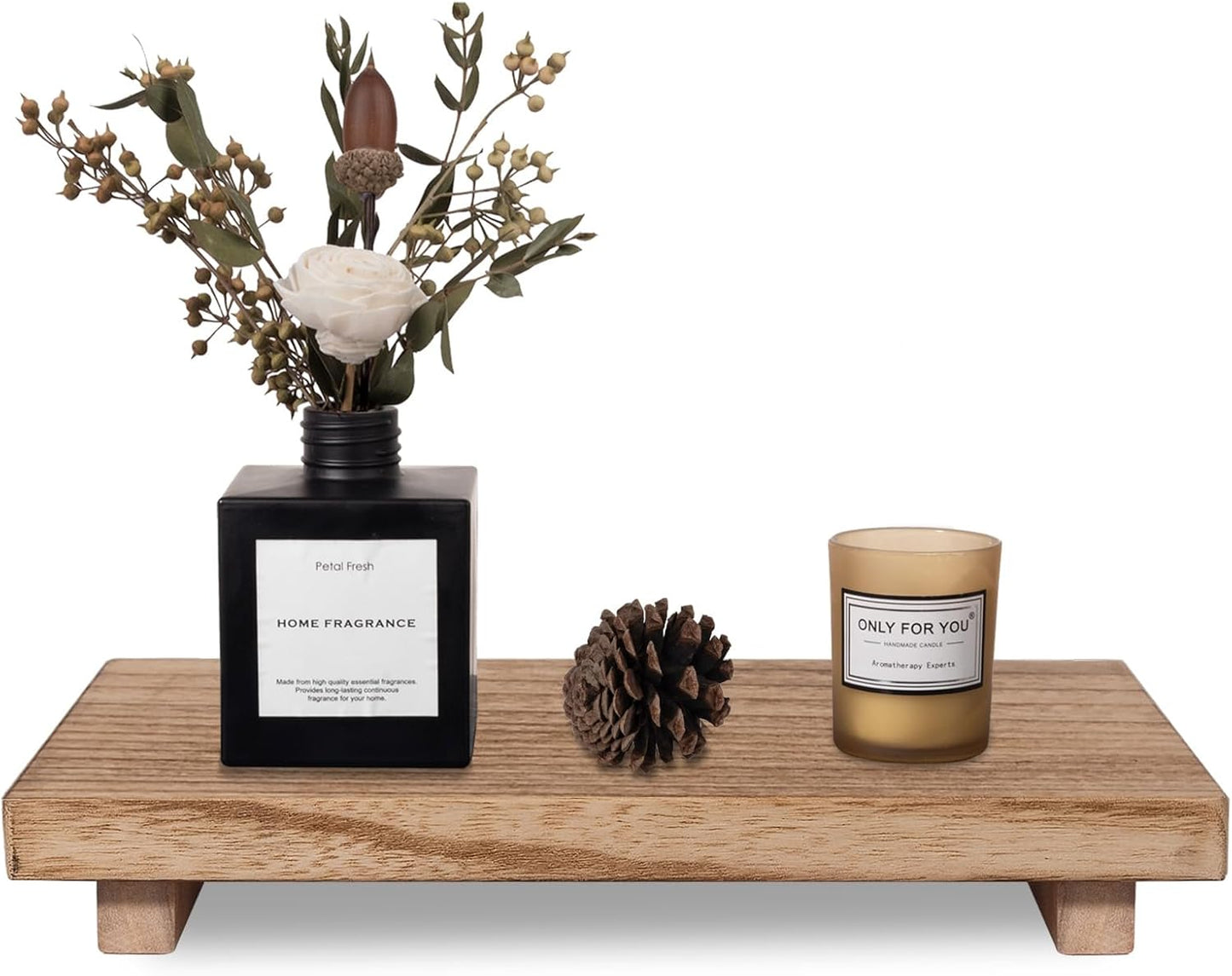 Small Wood Tray Pedestal Stand