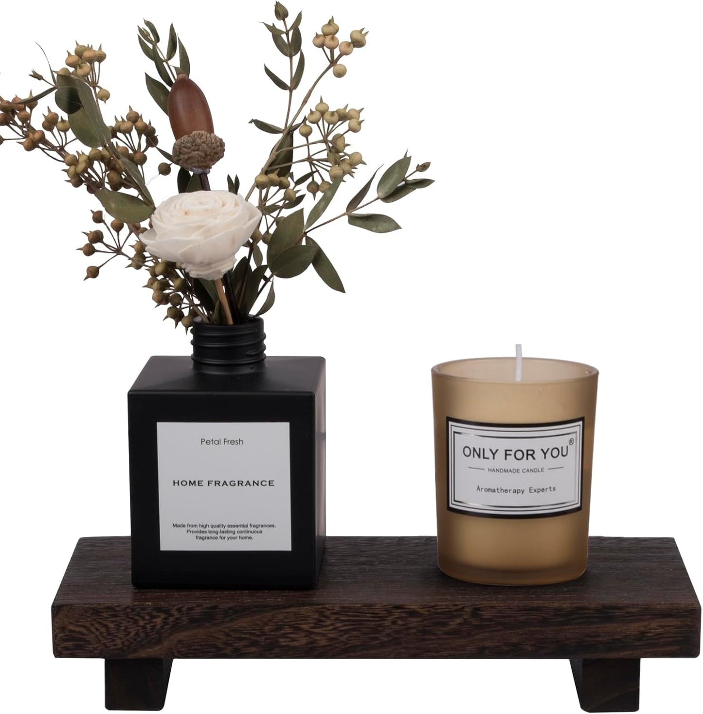 Small Wood Tray Pedestal Stand