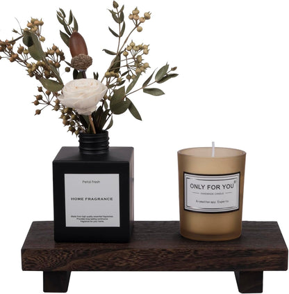 Small Wood Tray Pedestal Stand