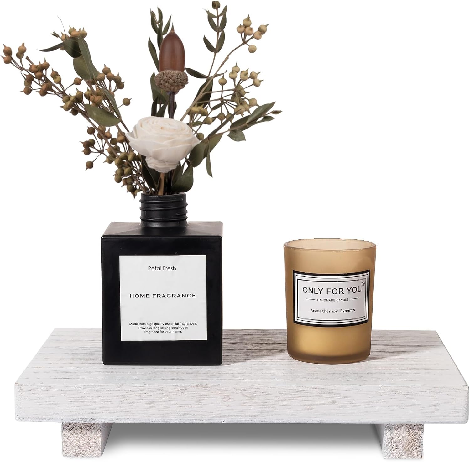 Small Wood Tray Pedestal Stand