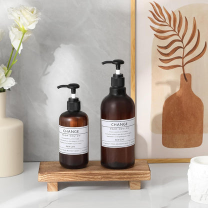 Small Wood Tray Pedestal Stand