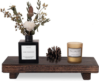 Small Wood Tray Pedestal Stand