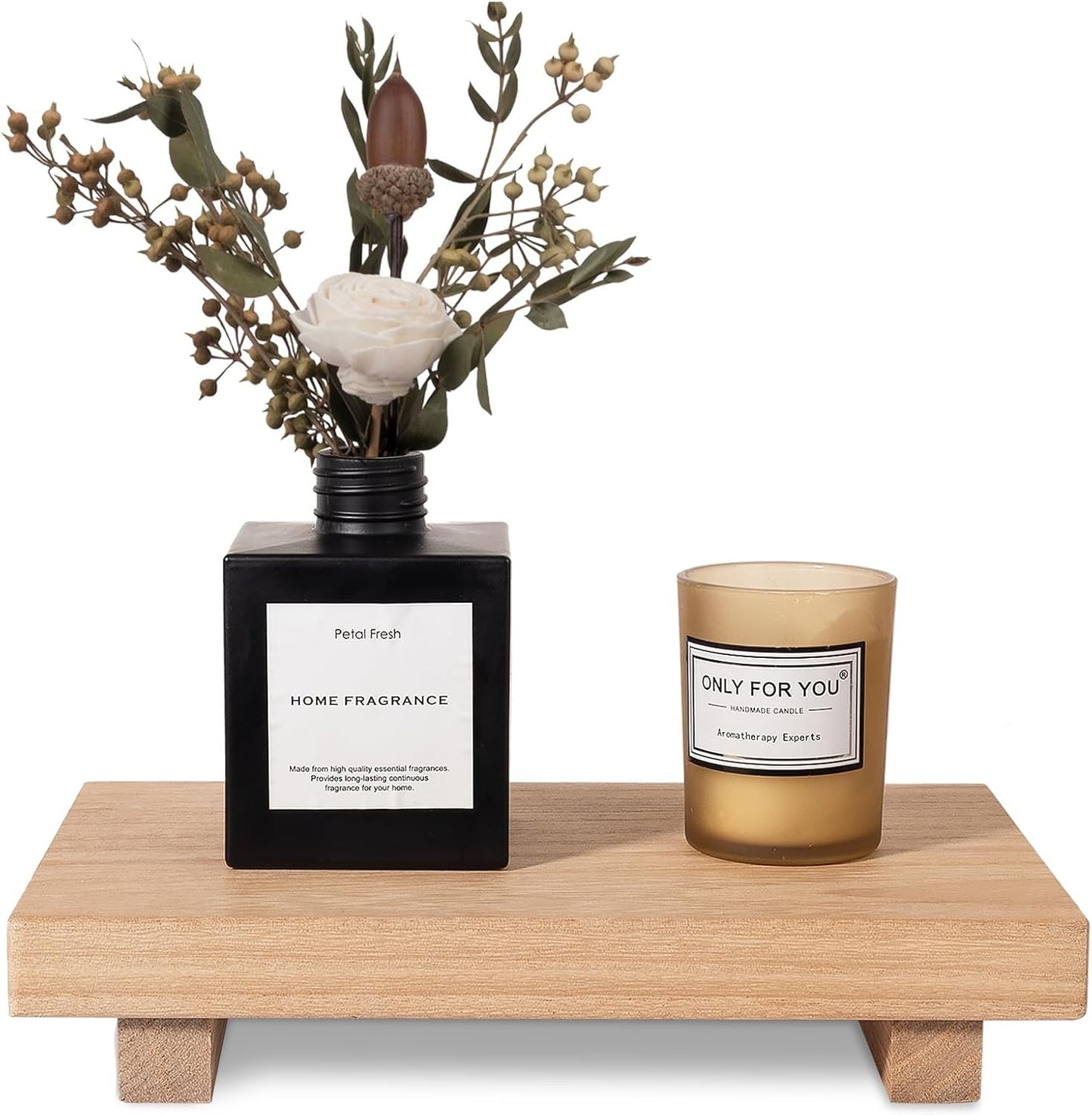 Small Wood Tray Pedestal Stand