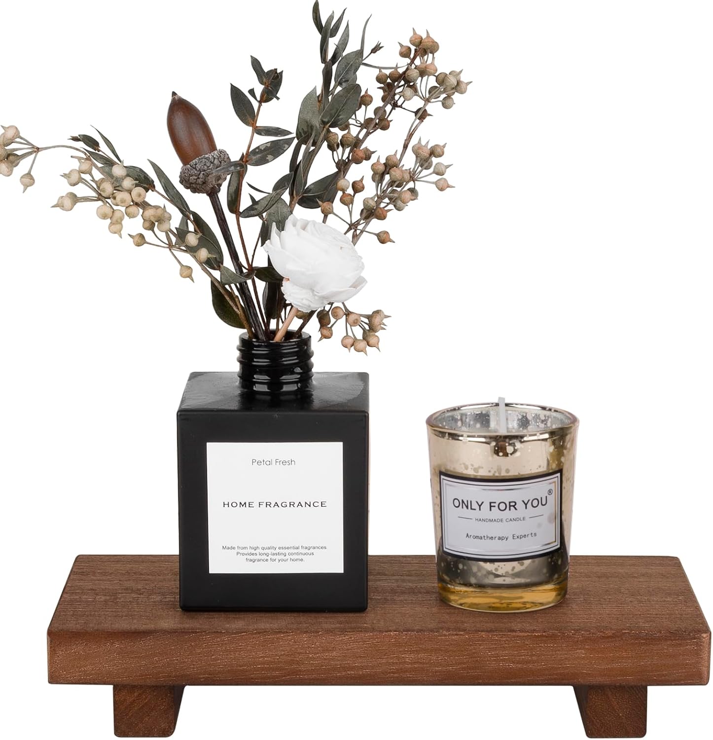 Small Wood Tray Pedestal Stand