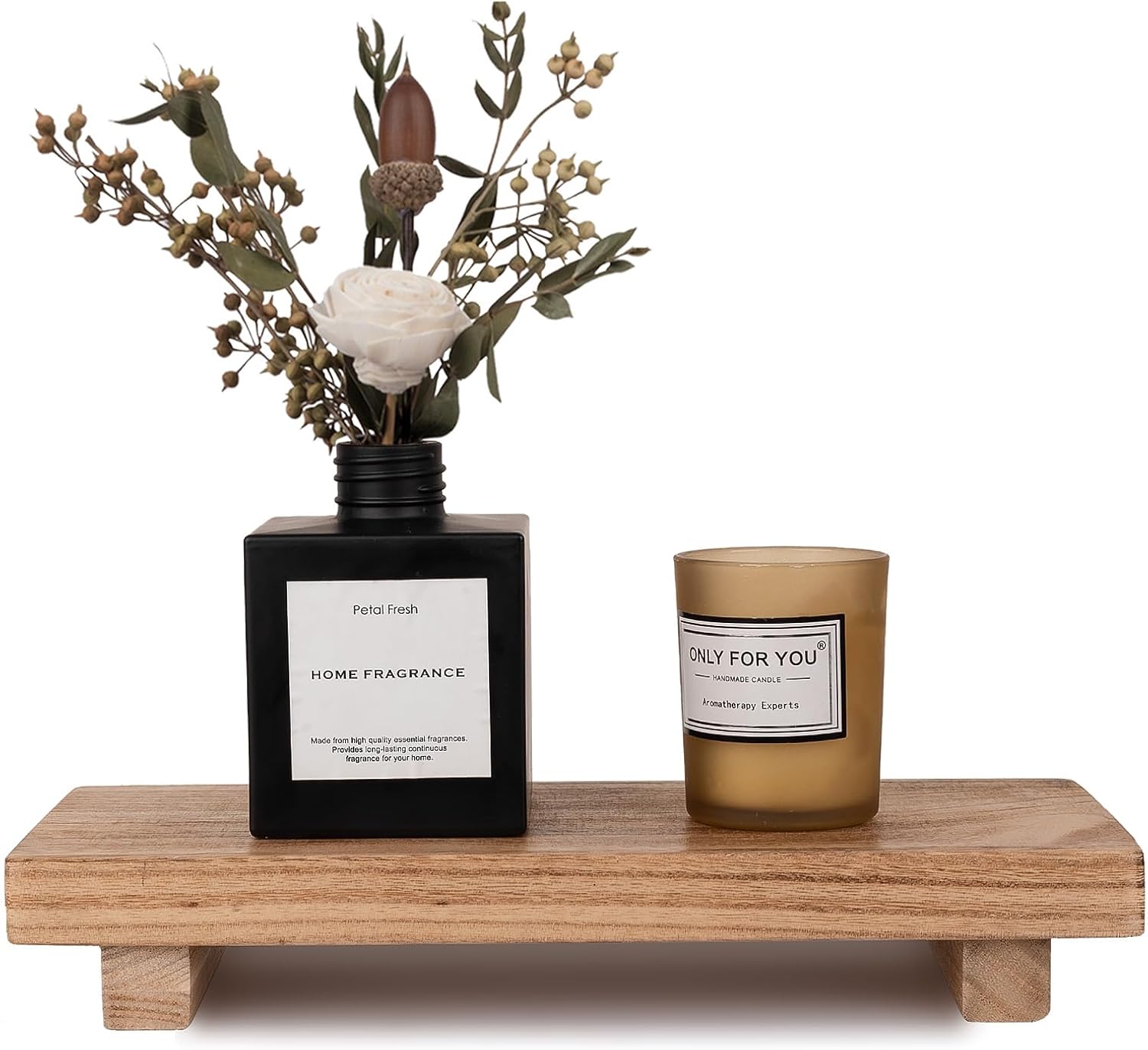 Small Wood Tray Pedestal Stand