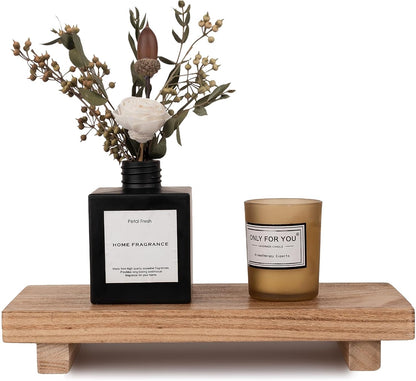 Small Wood Tray Pedestal Stand