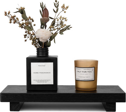 Small Wood Tray Pedestal Stand