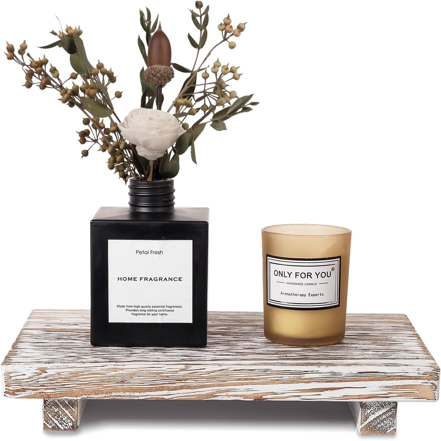 Small Wood Tray Pedestal Stand