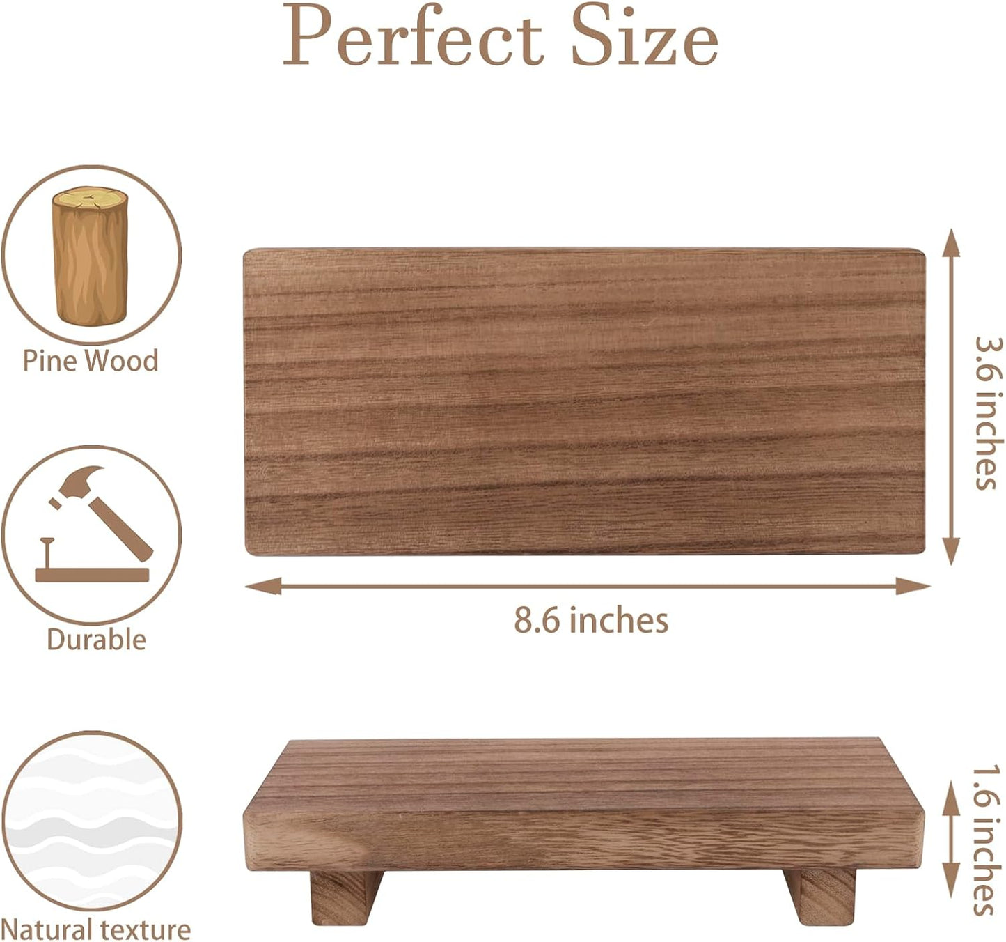 Small Wood Tray Pedestal Stand