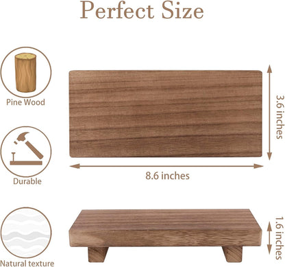 Small Wood Tray Pedestal Stand