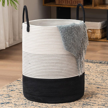 Jute Rope Laundry Hamper Basket Tall Laundry Basket