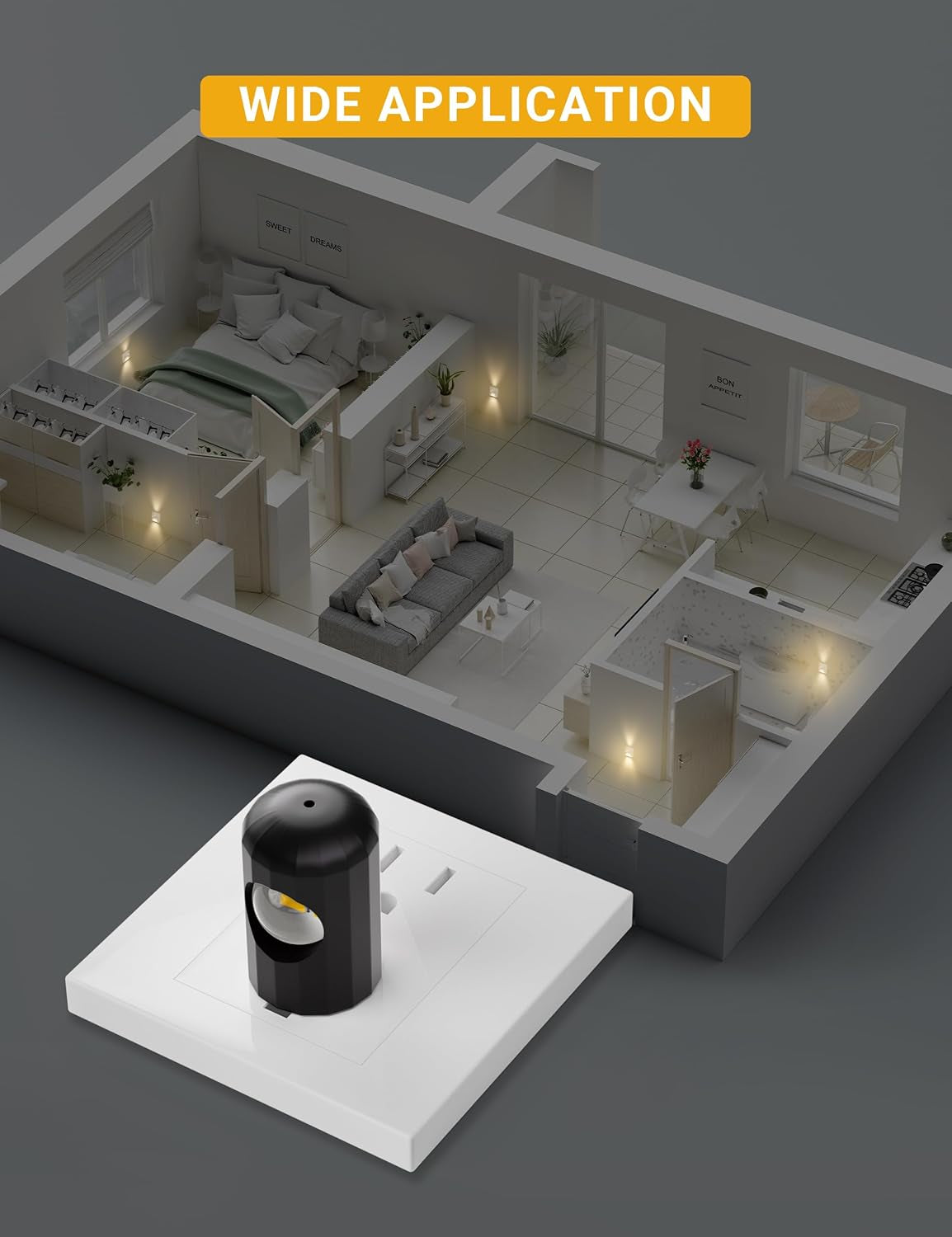 6 Pack LED Plugin Night Lights with Dusk to Dawn Sensor