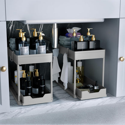 Under Sink Organizer 2 Pack, 2 Tier