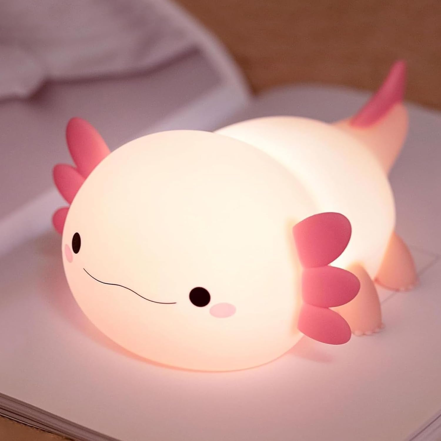 Cute Capybara Night Light, LED Squishy Novelty Animal Night Lamp,2 Levels Dimmable/Timer Nursery Nightlight for Kids, Rechargeable Touch Bedside Lamp, Bedroom/Dorm Decor, Baby Boys Girls Gifts