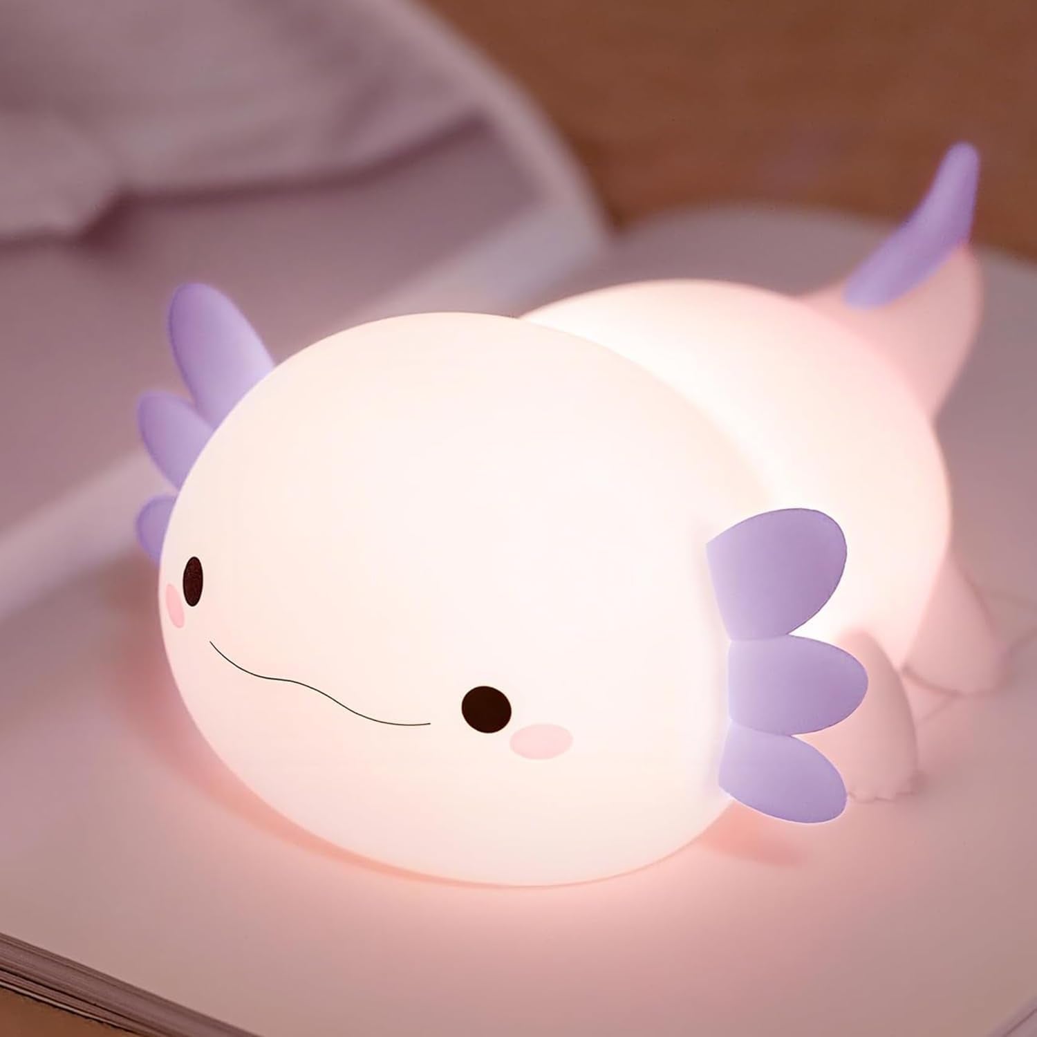 Cute Capybara Night Light, LED Squishy Novelty Animal Night Lamp,2 Levels Dimmable/Timer Nursery Nightlight for Kids, Rechargeable Touch Bedside Lamp, Bedroom/Dorm Decor, Baby Boys Girls Gifts