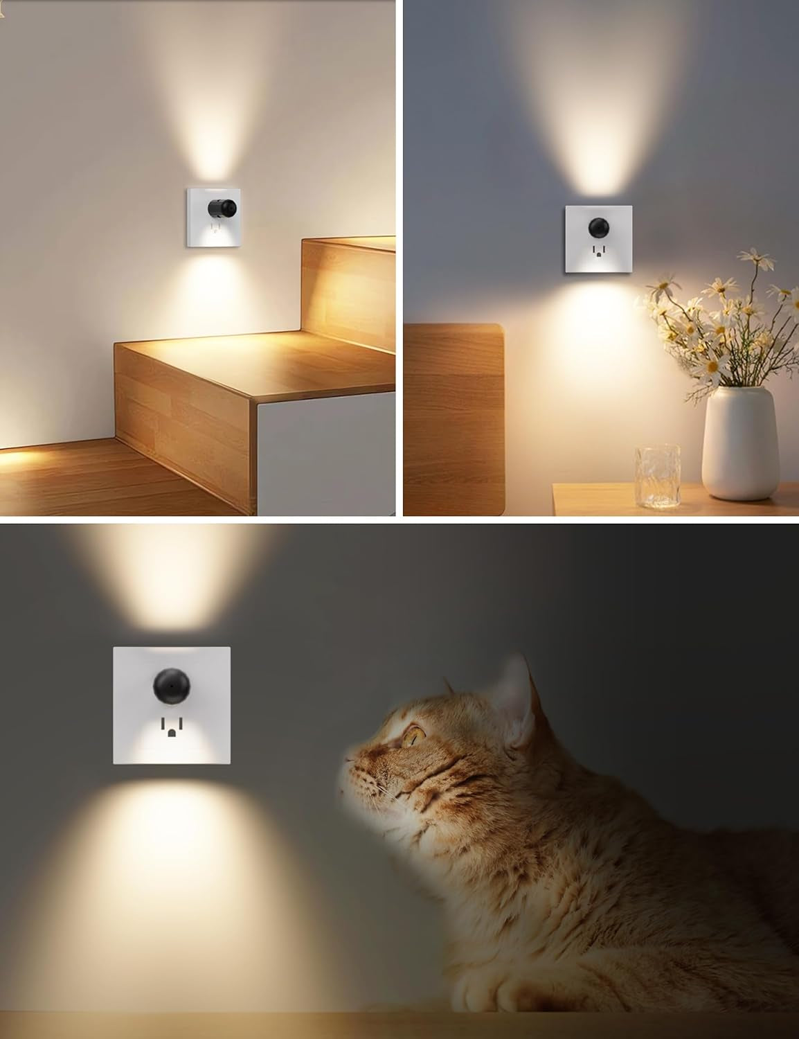 6 Pack LED Plugin Night Lights with Dusk to Dawn Sensor