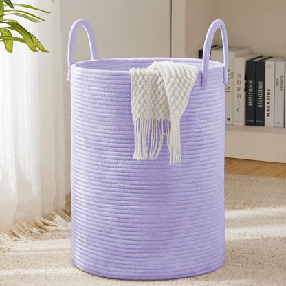 Jute Rope Laundry Hamper Basket Tall Laundry Basket