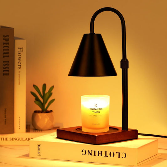 Modern Candle Warmer Lamp with Timer, Dimmable Candle Lamp Warmer, Birthday Gifts for Women, Black Lamp Candle Warmer Gifts for Mom, Adjustable Candle Light Warmer, Cozy Living Room Bedroom Home Decor