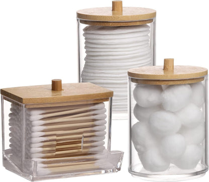 Bathroom Containers for Swabs, Cotton Balls