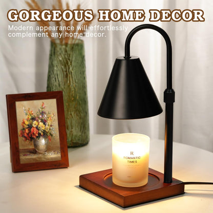 Modern Candle Warmer Lamp with Timer, Dimmable Candle Lamp Warmer, Birthday Gifts for Women, Black Lamp Candle Warmer Gifts for Mom, Adjustable Candle Light Warmer, Cozy Living Room Bedroom Home Decor