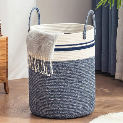 Jute Rope Laundry Hamper Basket Tall Laundry Basket