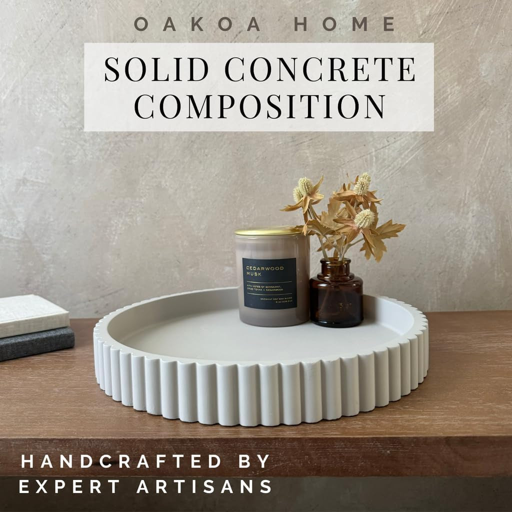 Round Decorative Tray Centerpiece