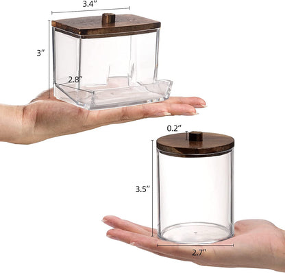 Bathroom Containers for Swabs, Cotton Balls